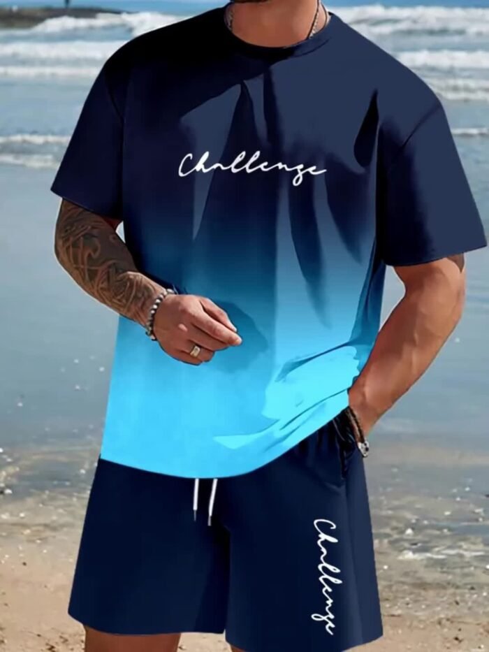 Moda Casual para Hombre con Camiseta de Manga Corta y Pantalones Cortos - Imagen 11