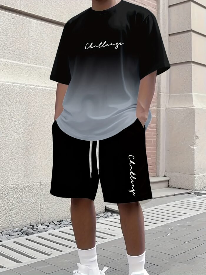 Moda Casual para Hombre con Camiseta de Manga Corta y Pantalones Cortos - Imagen 3