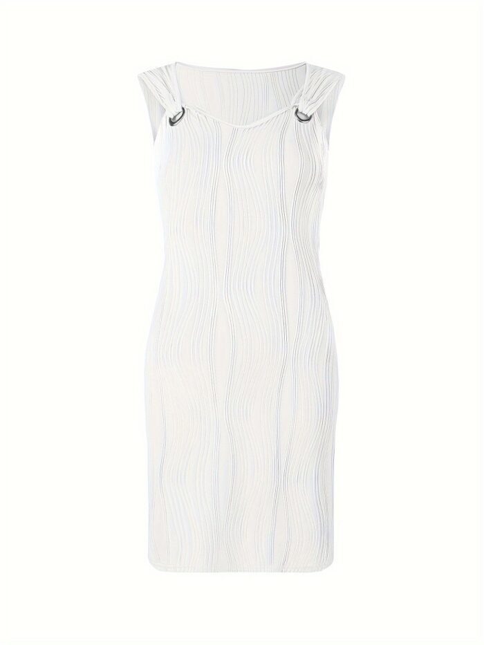 Vestido Casual de Rayas sin Mangas con Bolsillos - Imagen 10