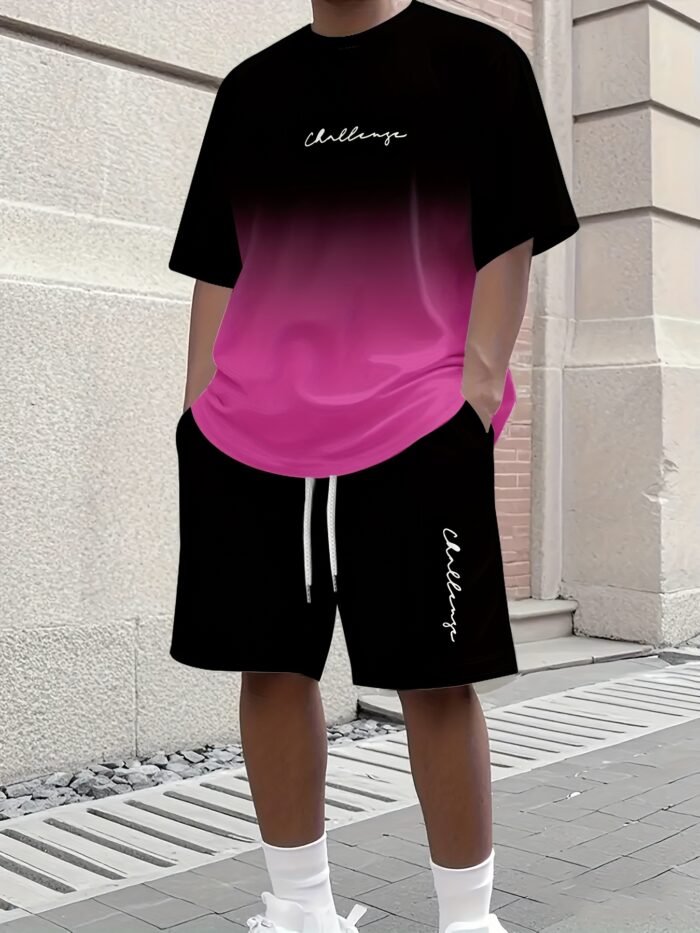Moda Casual para Hombre con Camiseta de Manga Corta y Pantalones Cortos - Imagen 6