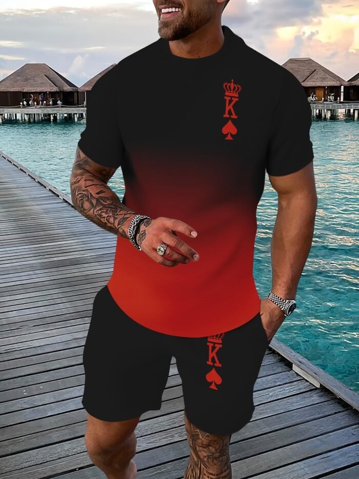 Traje Deportivo Casual Transpirable para Hombres con Camiseta y Pantalón - Imagen 3