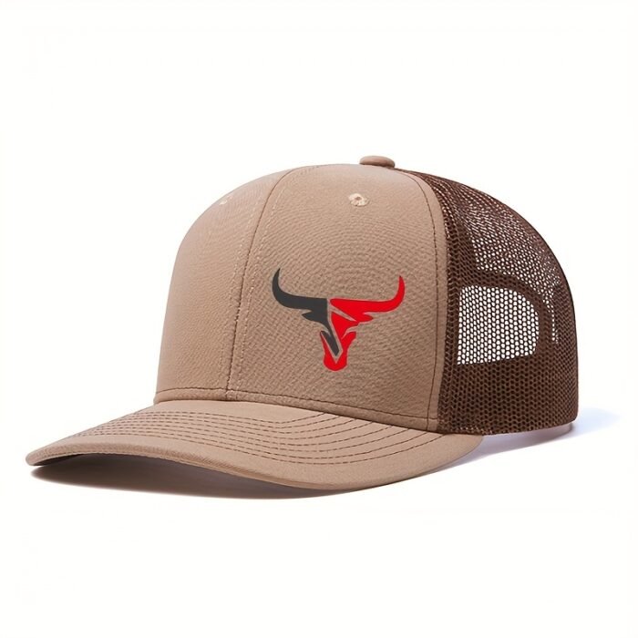 Gorra de Béisbol Ajustable y Transpirable con Estampado de Cabeza de Toro - Imagen 10
