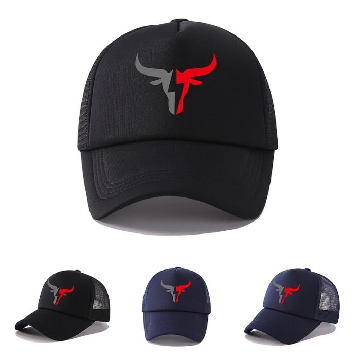 Gorra de Béisbol Ajustable Unisex Estampado de Cabeza de Toro
