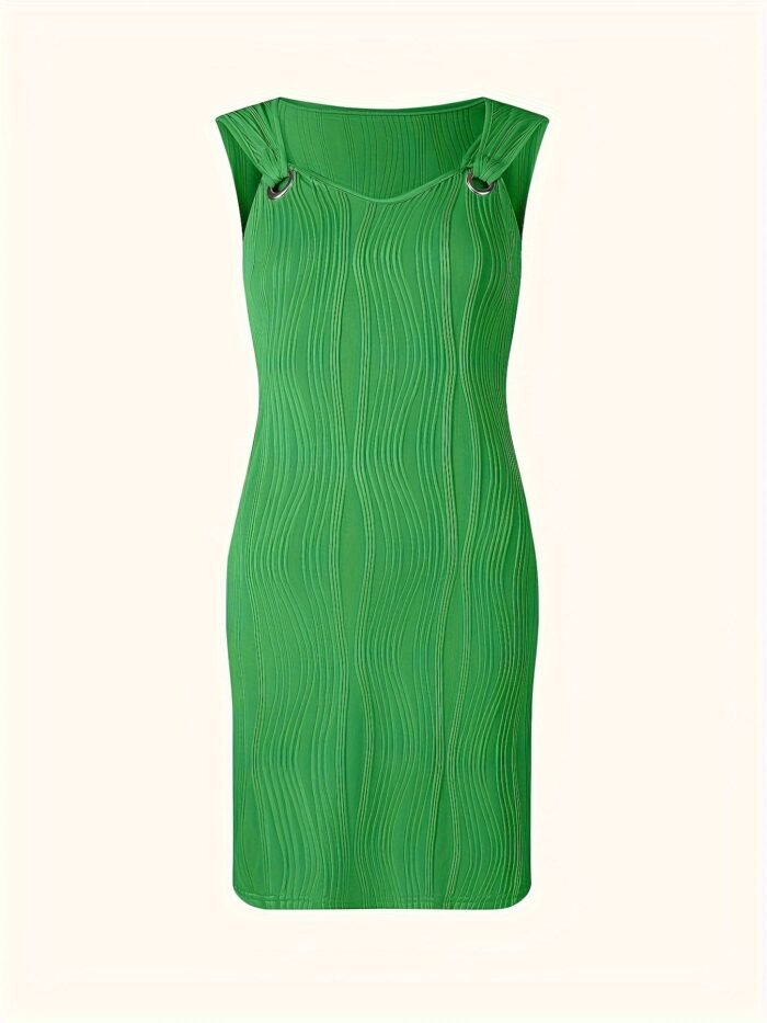Vestido Casual de Rayas sin Mangas con Bolsillos - Imagen 7