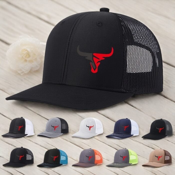 Gorra de Béisbol Ajustable y Transpirable con Estampado de Cabeza de Toro - Imagen 14