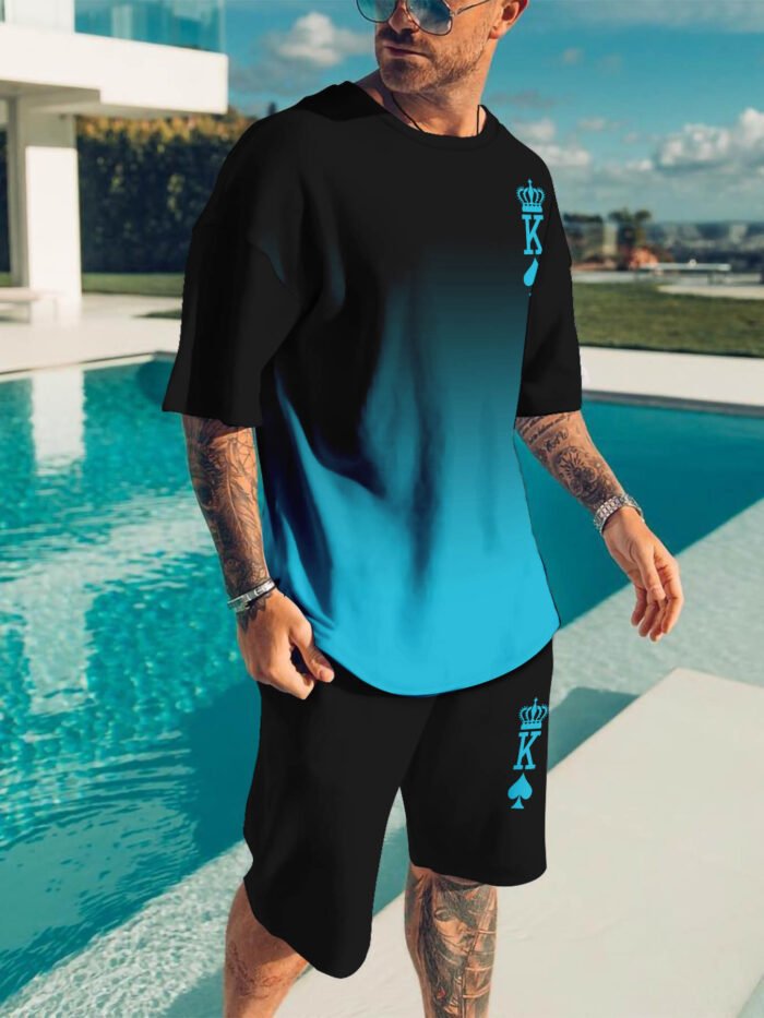 Traje Deportivo Casual Transpirable para Hombres con Camiseta y Pantalón - Imagen 5